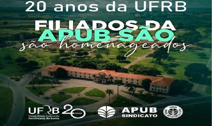 20 anos de UFRB: professores filiados à APUB são homenageados