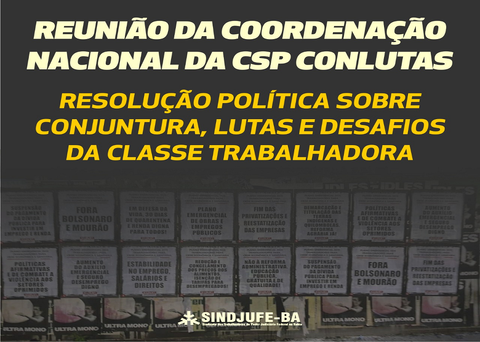 Coordenação Nacional da CSP-Conlutas aprova Resolução