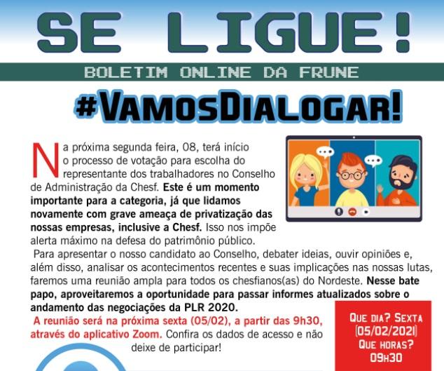 Sinergia e Frune convidam Chesfianos para reunião virtual