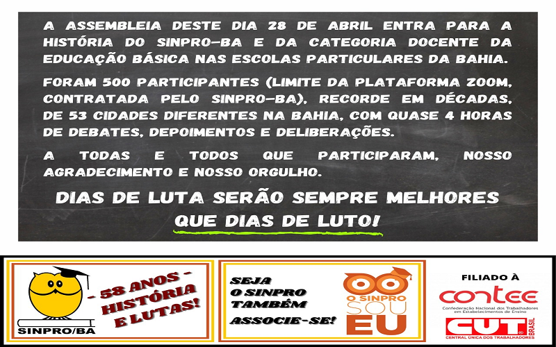 Em assembleia histórica categoria diz não