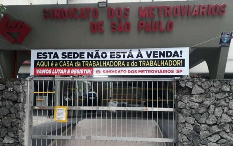 Metroviários fazem ato nesta sexta em defesa da sede do sindicato