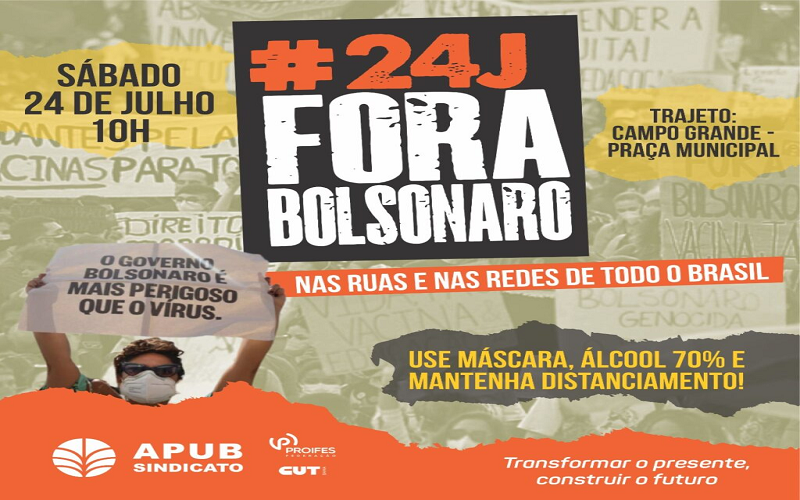 24J: Fora Bolsonaro nas ruas e nas redes