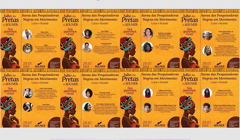 Julho das Pretas da ADUNEB realiza sarau das pesquisadoras negras