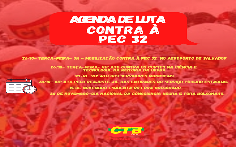 PEC 32-Secretaria de Serviço Público da CTB-Bahia define agenda de luta