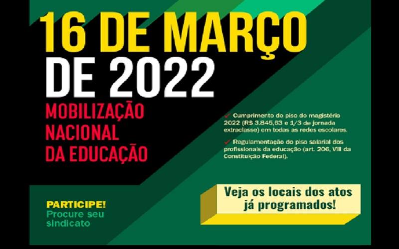 PROGRAME-SE! Mobilização Nacional da Educação 16 de março