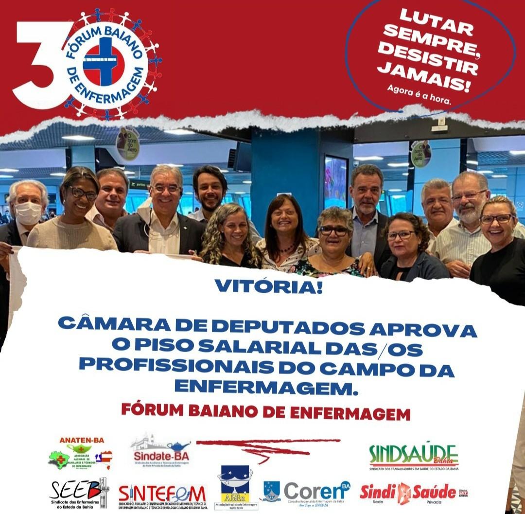 Com 449 votos a favor e 12 contra o Piso Salarial das profissionais do campo da enfermagem foi aprovado