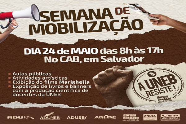 Docentes da UNEB em mobilização no CAB