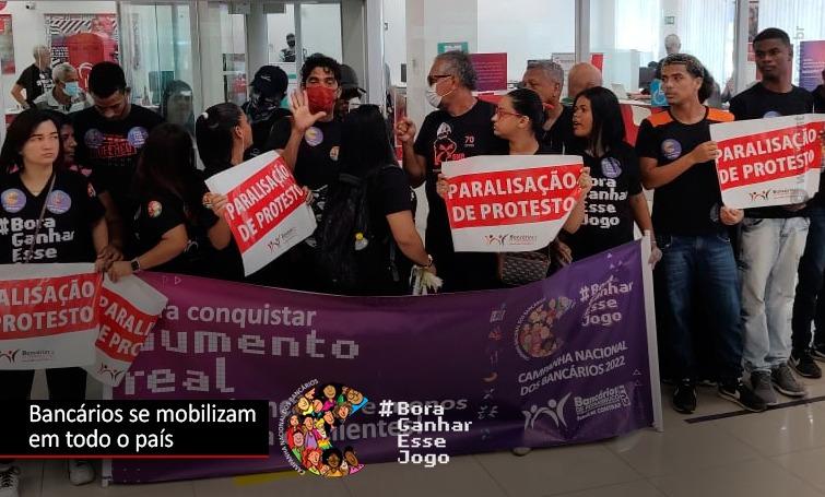 Bancários vão as ruas contra proposta indecente da Fenaban