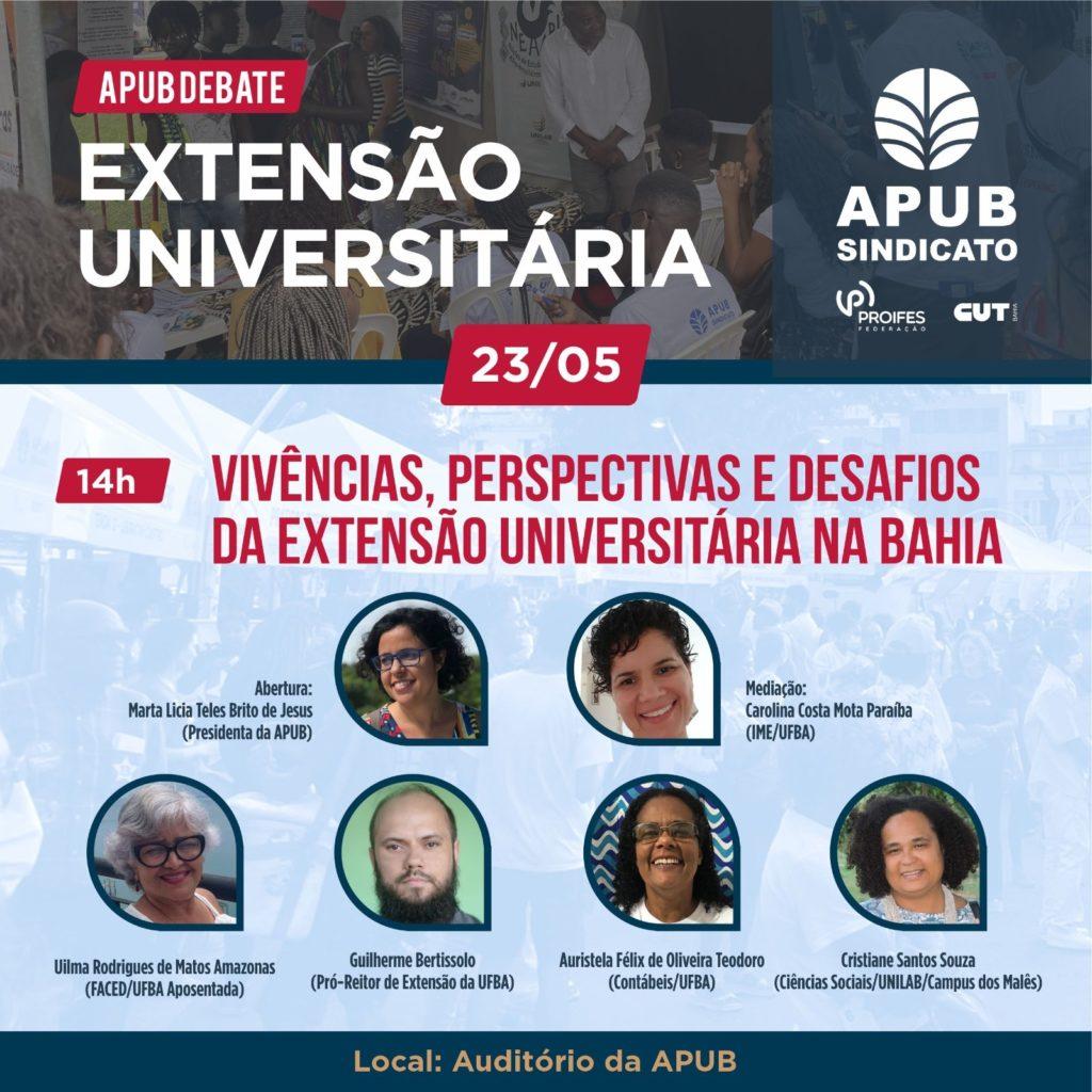 Apub debate Extensão Universitária no dia 23/05