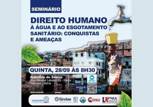 No auditório do Sindae, Observatório do Saneamento Básico da Bahia promove seminário