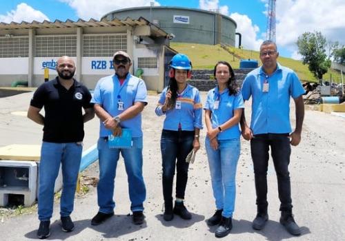 Em São Sebastião do Passé, Sindae vistoria obra e condições de trabalho