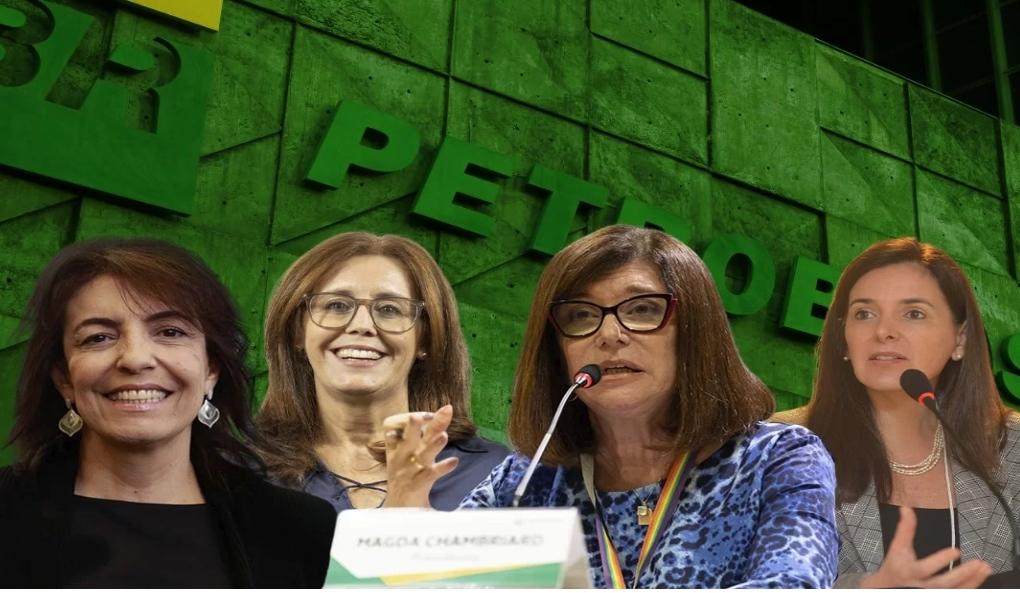 A geóloga Sylvia dos Anjos e a matemática Renata Baruzzi se juntam à presidenta da empresa, Magda Chambriard