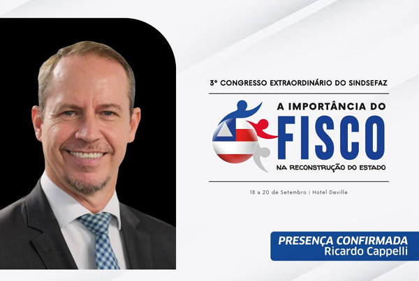 Ricardo Cappelli fará conferência de abertura do 3º Congresso dos Fazendários