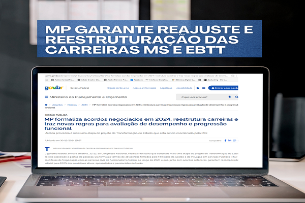 Divulgada MP que garante reajuste e reestruturação das carreiras MS e EBTT
