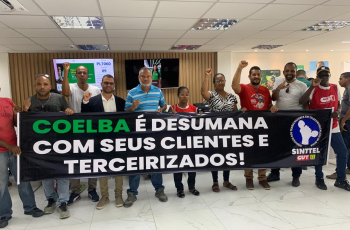CUT e SINTTEL cobram dignidade no posto da Coelba em Feira