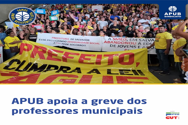 Nota de Apoio às Professoras e Professores da Rede Municipal de Salvador