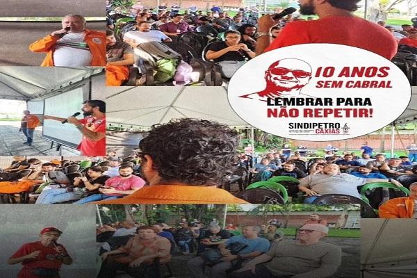 Ato homenageia petroleiro morto há 10 anos por negligências da Petrobrás e lança campanha por segurança