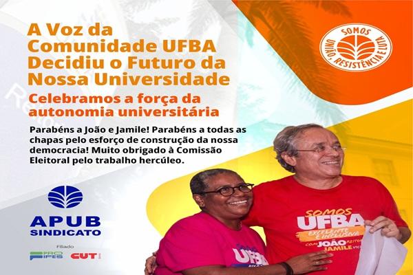 APUB celebra a força da autonomia universitária com primeira eleição direta para a Reitoria da UFBA