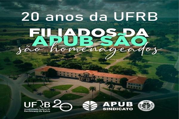 20 anos de UFRB: professores filiados à APUB são homenageados
