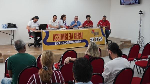 ASSEMBLEIA GERAL EXTRAORDINÁRIA DO SINTAJ DEBATE AVANÇOS DO PCCV E CONVOCA CATEGORIA PARA MOBILIZAÇÃO